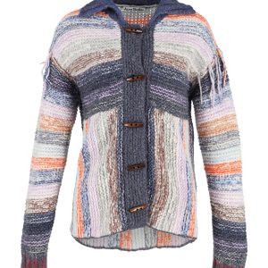 Acne Studios Karya Mouliné Strickjacke mit Streifen aus mehrfarbiger Wolle