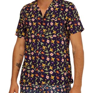 Button Down Hemd in Marine-Garten
