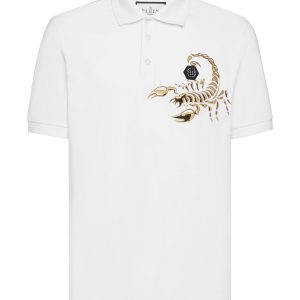 schmale Passform Poloshirt Skorpion