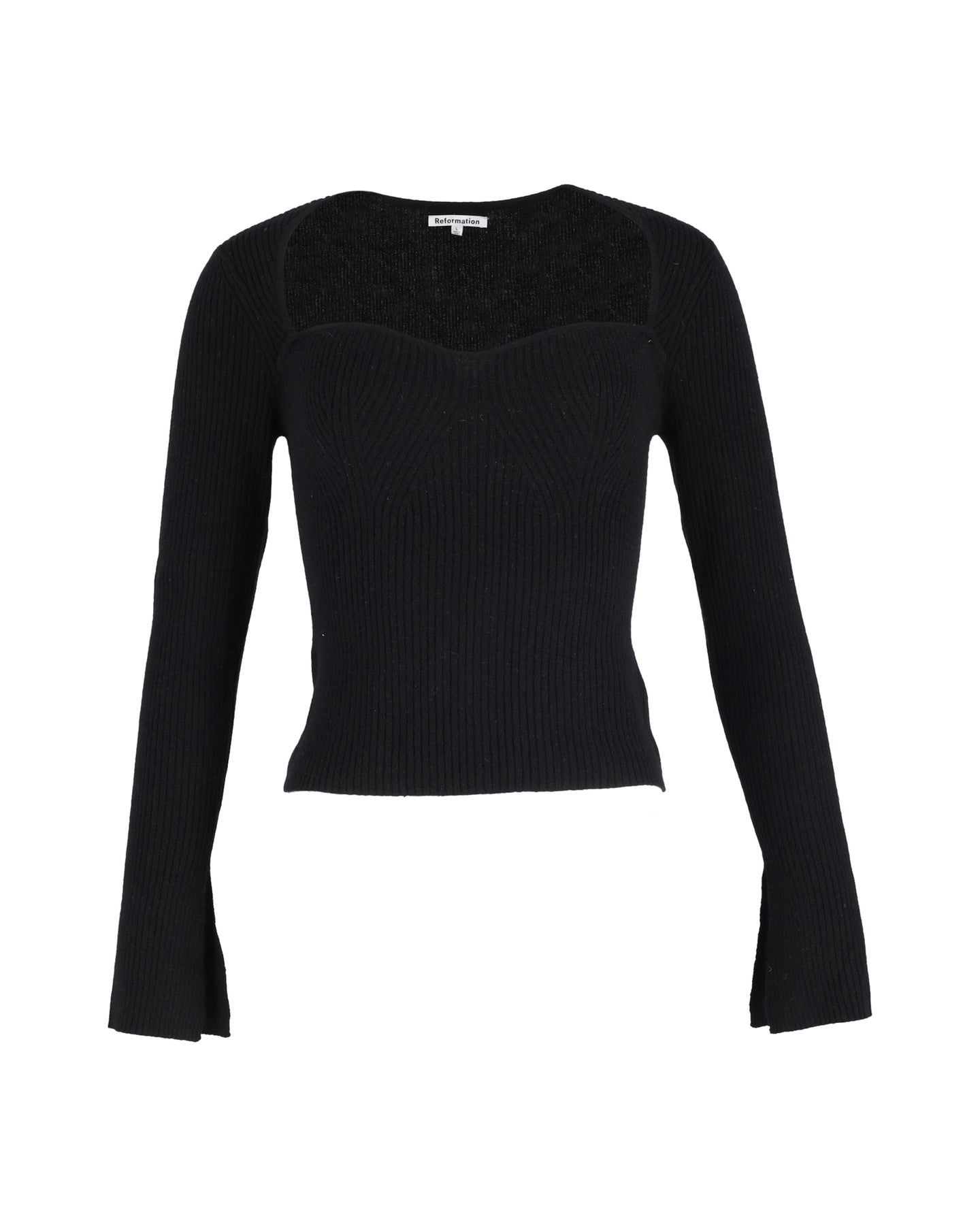 Reformation Sweatshirt aus schwarzer Wolle