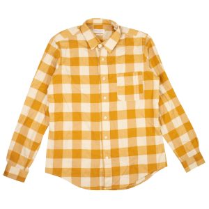 Präsidentenhemd Chatham Softflanella Check Washed – Curry