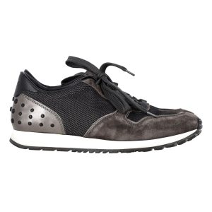 Tod's Niedrige Sneaker aus Veloursleder in Schwarz