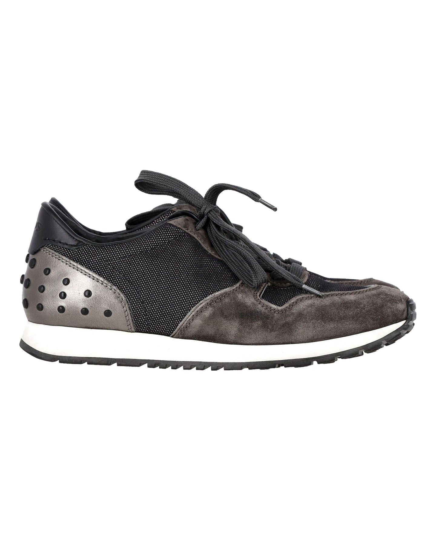 Tod's Niedrige Sneaker aus Veloursleder in Schwarz