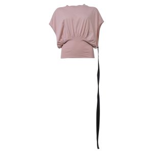 Rick Owens DRKSHDW Tommy Cropped Blouse in rosa Baumwolle 7748642144316
