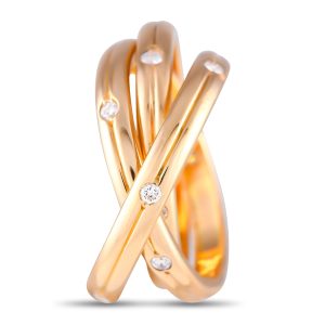 Cartier Constellation 18K Diamantring aus Gelbgold CA15-080724 7748644405308