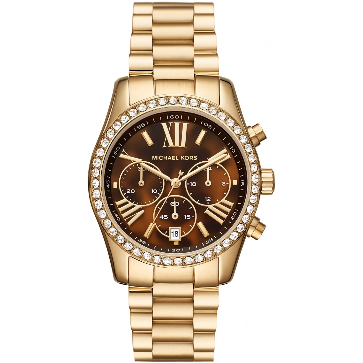 Michael Kors Damen Lexington Lux Braun Dial Uhr