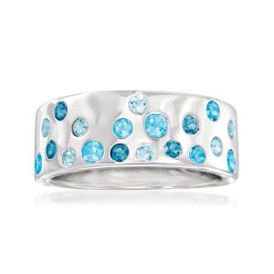 Ross-Simons Tonal blauer Topaz Ring aus Sterling Silber