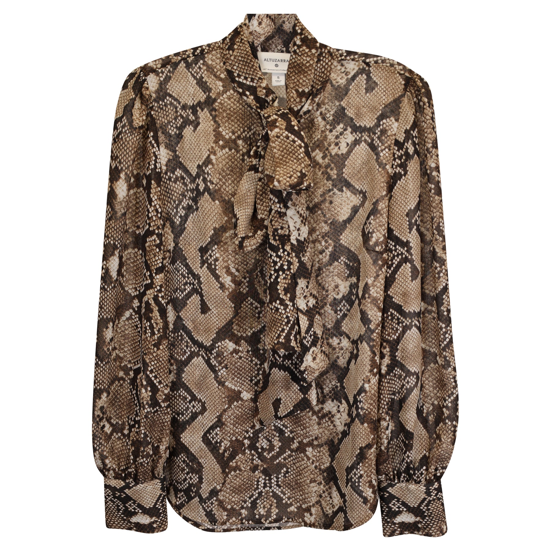 Altuzarra Top mit Knopfleiste aus Seide Tiermuster