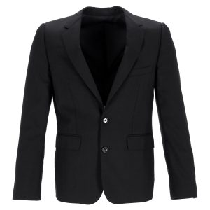 Celine Einreihiger Blazer aus schwarzer Wolle