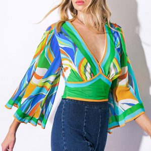 WIR GEMÄSS DER gewebt CROP TOP