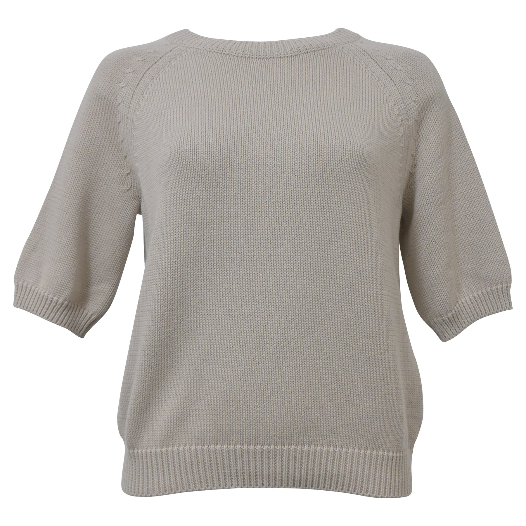 „S Max Mara Corinne Pullover aus ecrufarbener Baumwolle