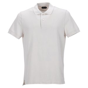 Tom Ford Poloshirt aus weißer Baumwolle 7748658790460