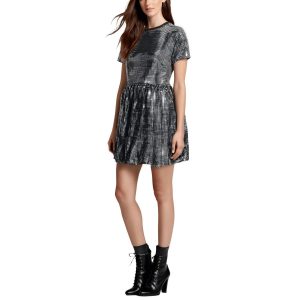 Sequined Metallic Cocktail und Partykleid