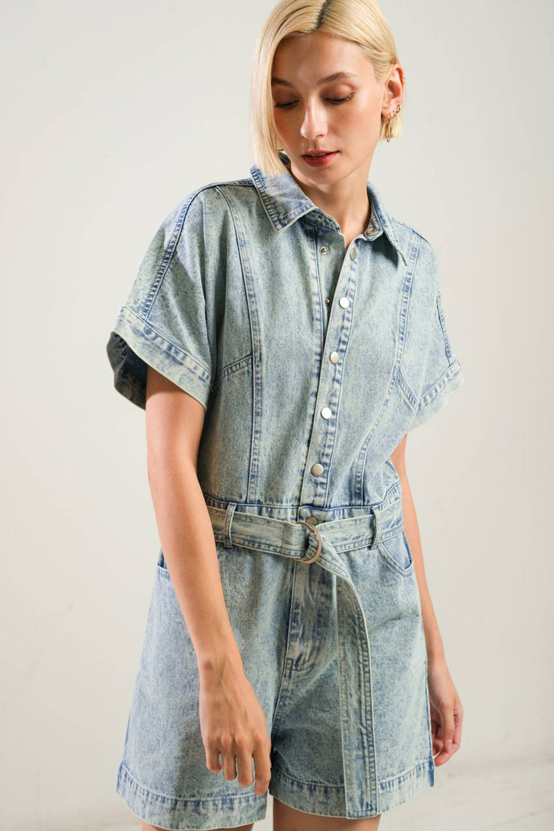 LANDLICHER CHARM Denim Strampler