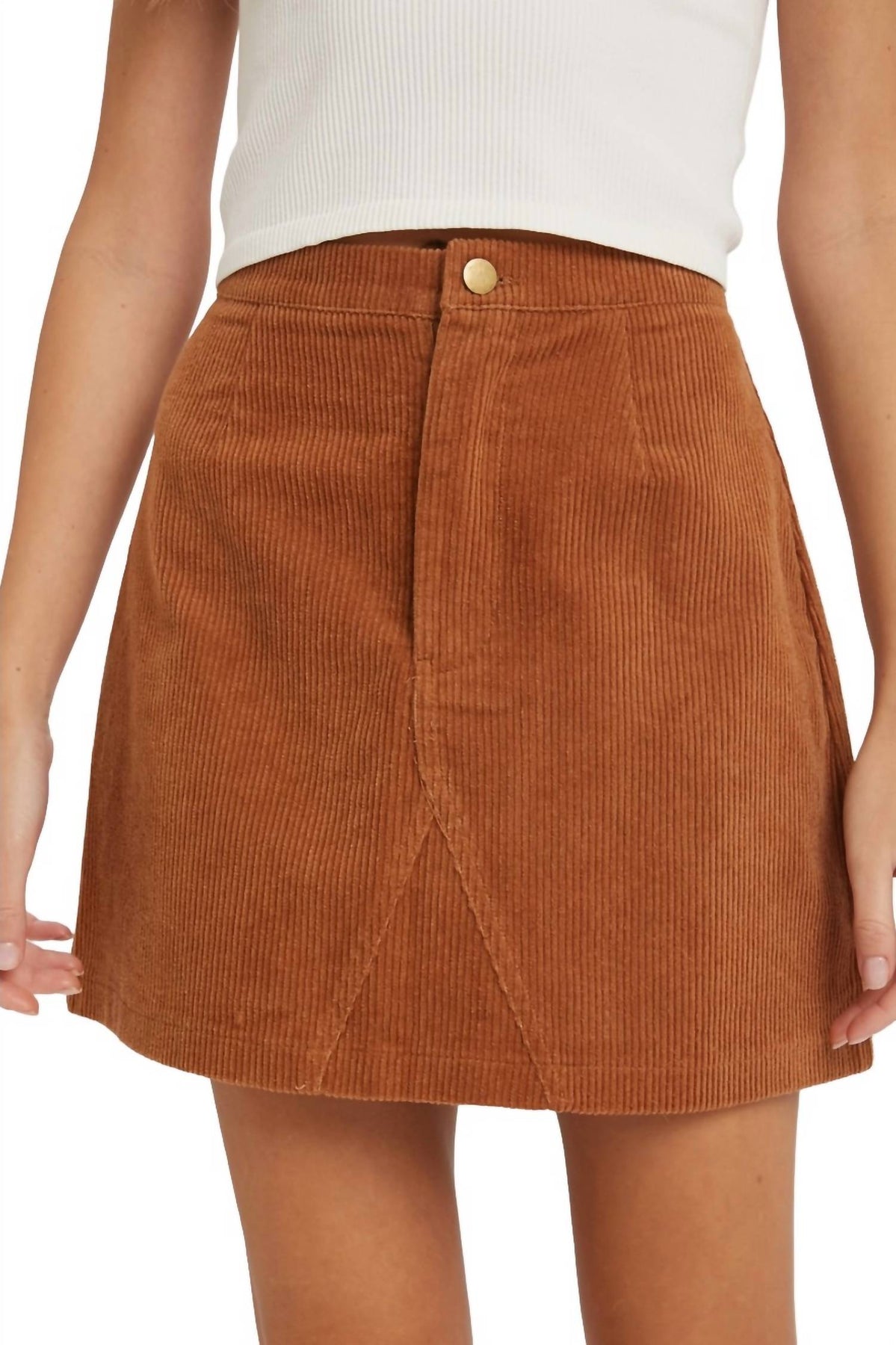 Courtney Corduroy Minirock in Braun