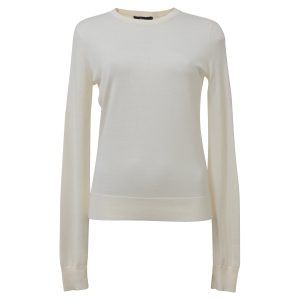 Theory Crewneck Regal Pullover aus Elfenbeinwolle 7748658757692
