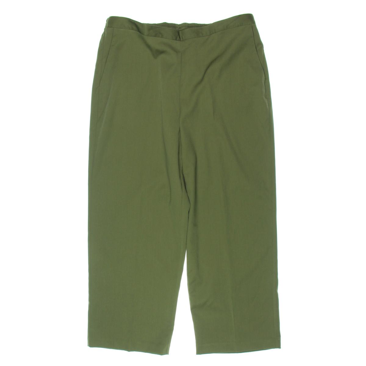 Petites Twill Comfort Waist Gerade Hosen