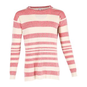 Loewe Rib Strickpullover aus roter Wolle 7748636540988