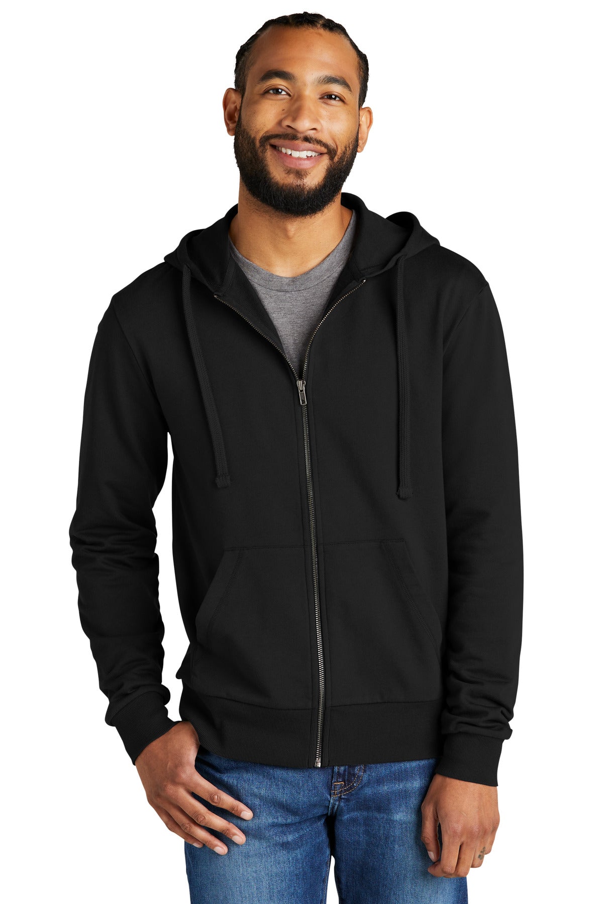 Allmade Herren Bio French Terry Kapuzenpullover mit Reißverschluss AL4002
