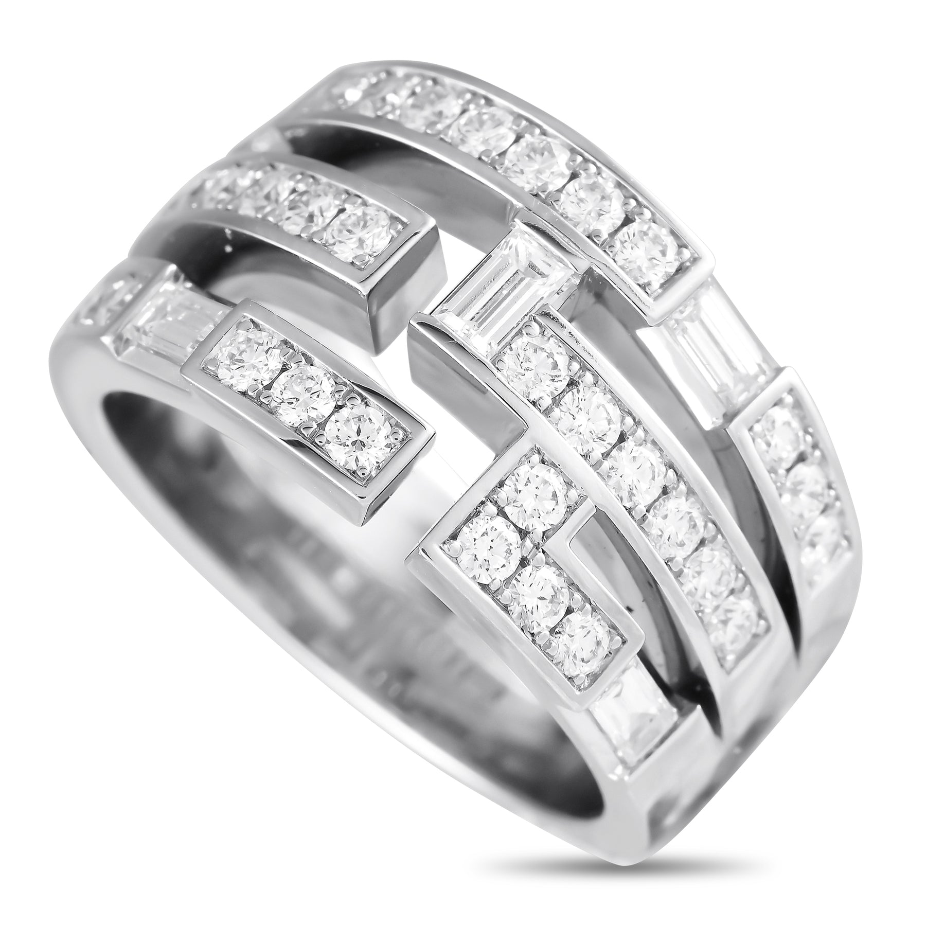 Harry Winston Platinum 1.0ct Diamant Band Ring HW11 -080724