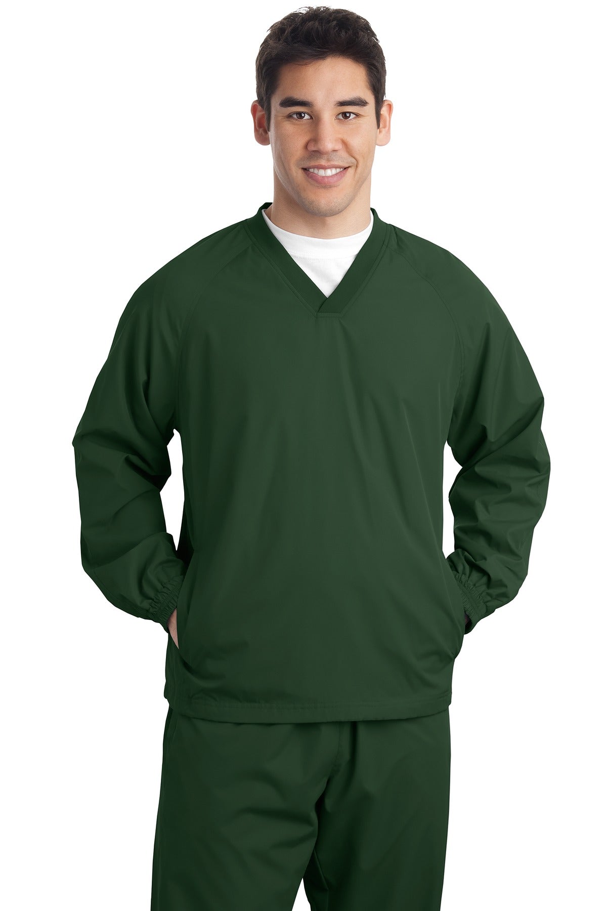 Sport-Tek Tall V-Ausschnitt Raglan-Windshirt – Tall