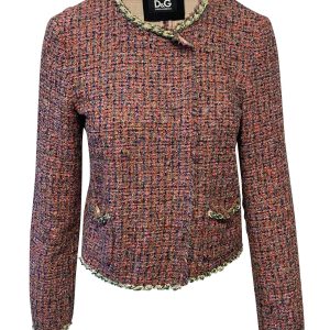 Dolce & Gabbana Evening Jacke in rosa Tweed 7748638965820