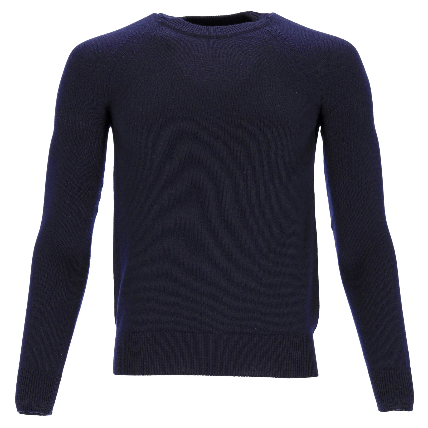 Saint Laurent Pullover mit Rundhalsausschnitt aus dunkelblauer Wolle