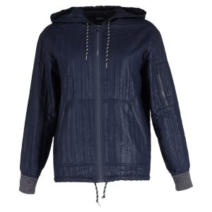 A.P.C. Steppjacke mit Reißverschluss aus dunkelblauem Polyester