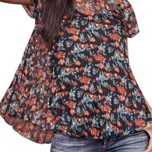 Pleated Top in Multi Blüten