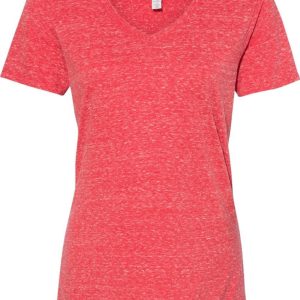 JERZEES Damen Snow Heather Jersey V-Ausschnitt T-Shirt