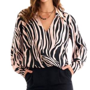 Davy-Bluse in altrosa Tiger