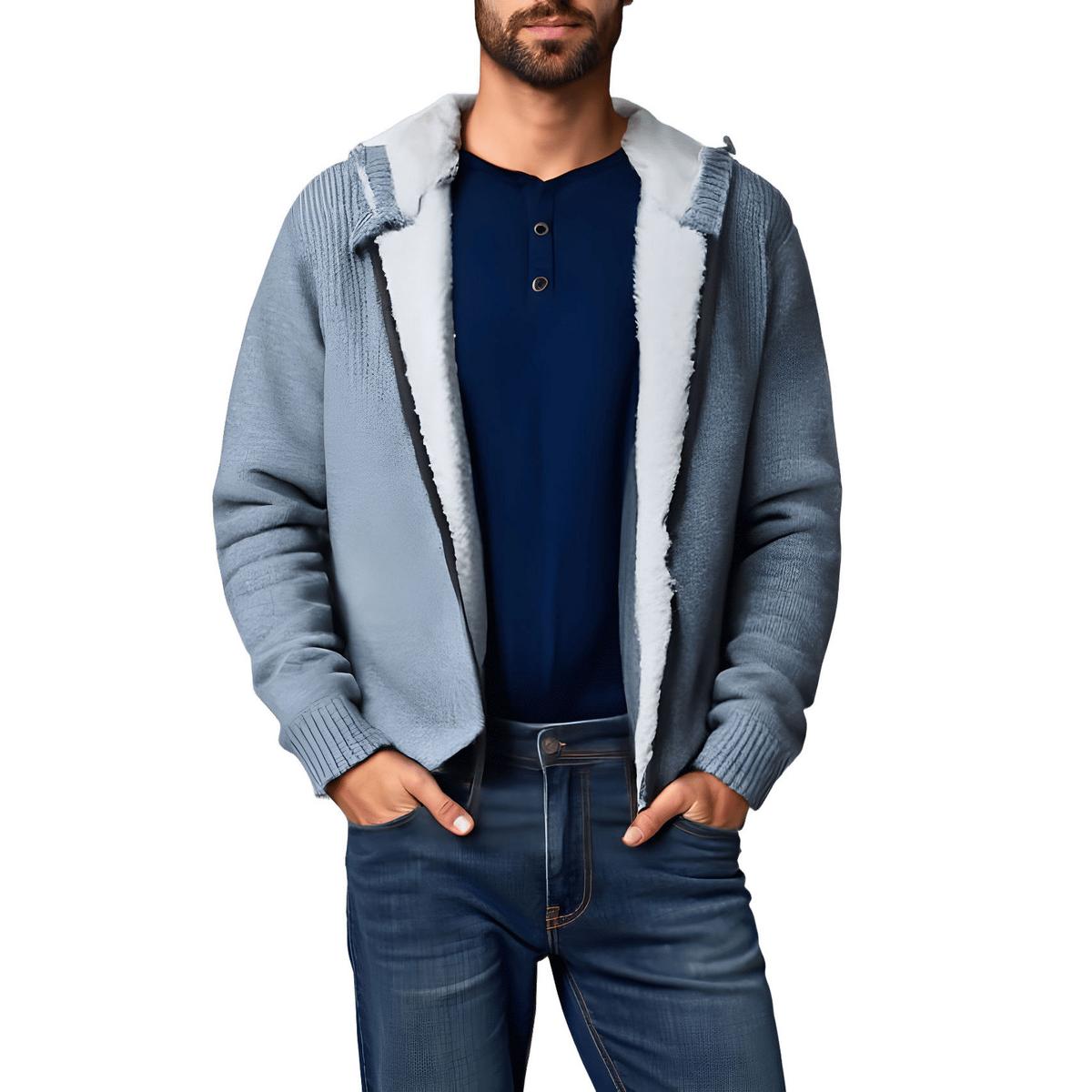 Imitat Pelz gefüttert Zip Kapuzenpullover