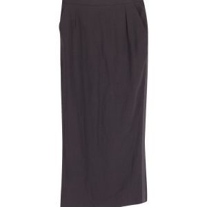 Dolce und Gabbana Bleistiftrock mit hoher Taille aus schwarzer Wolle