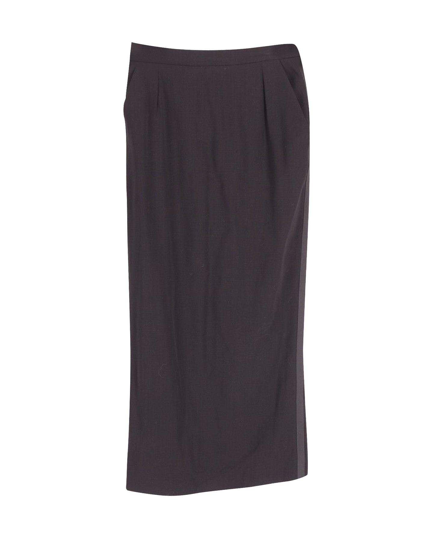 Dolce und Gabbana Bleistiftrock mit hoher Taille aus schwarzer Wolle