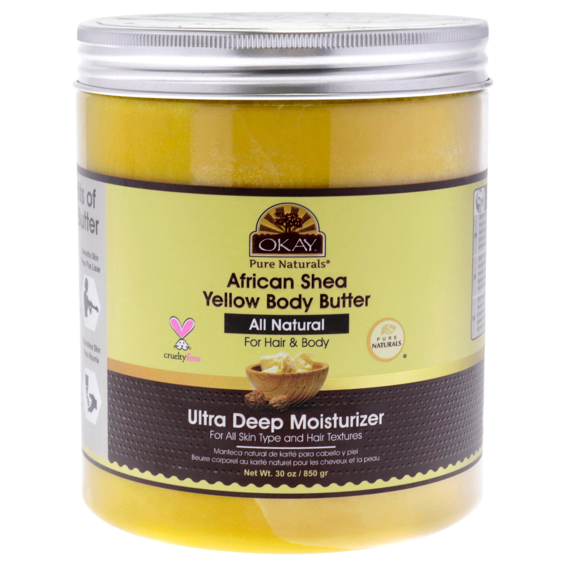 African Shea Gelb Körperbutter Moisturizer von Okay für Unisex – 30 oz Körperbutter