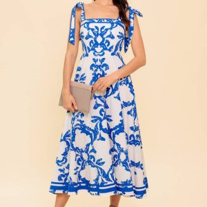 ADAIR PASSPORT ZUM SUN gewebt MIDI Kleid