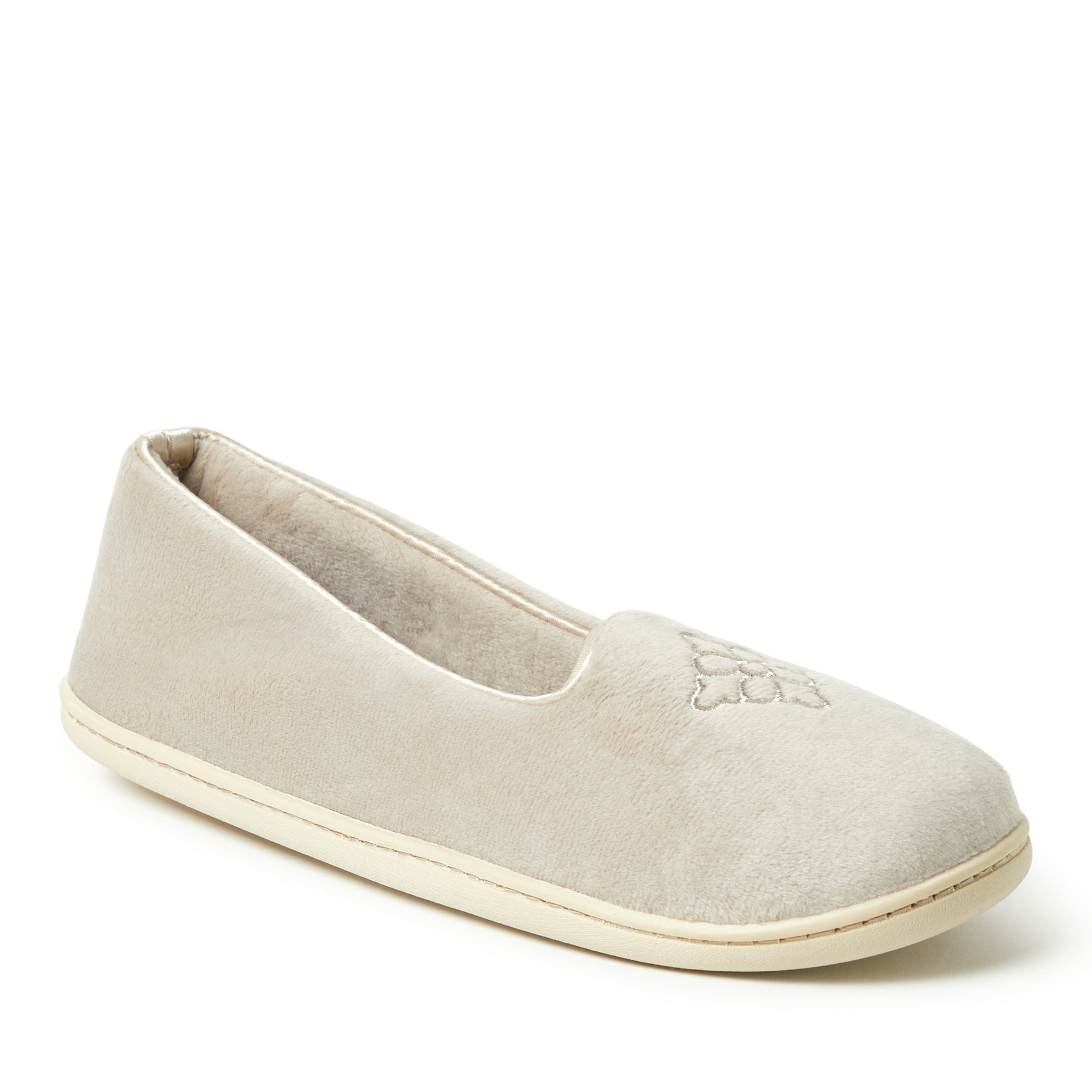 Dearfoams Damen Rebecca Mikrofaser Velour geschlossen zurück Slipper