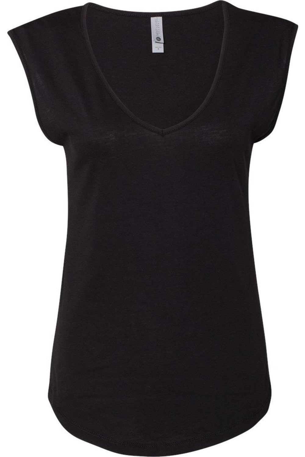 Next Level Damen Festival ärmellosen tiefen V-Ausschnitt T-Shirt