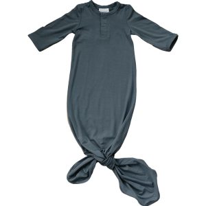 Anthrazit Bambus Knotenkleid