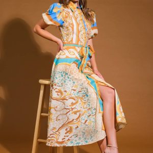 UNBELIEVABLY LOVELY Gewebtes Midikleid