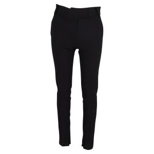 Khaite Dresden Skinny-Leg Ankle Crepe Hose in schwarzer Viskose