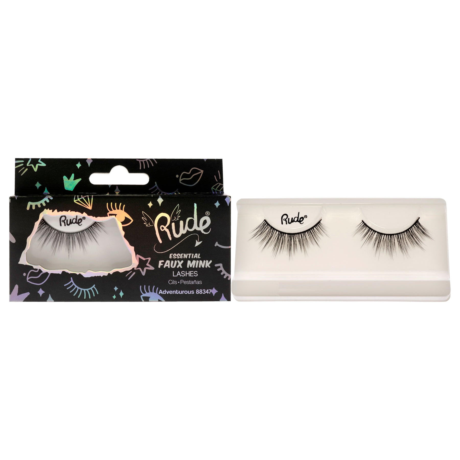 Essential Imitat Nerz 3D Peitschenhiebe – Adventrous von Rude Cosmetics für Damen – 1 Stück Paar