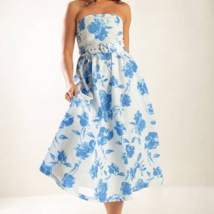 HONESTLY LOVE Gewebtes Midikleid