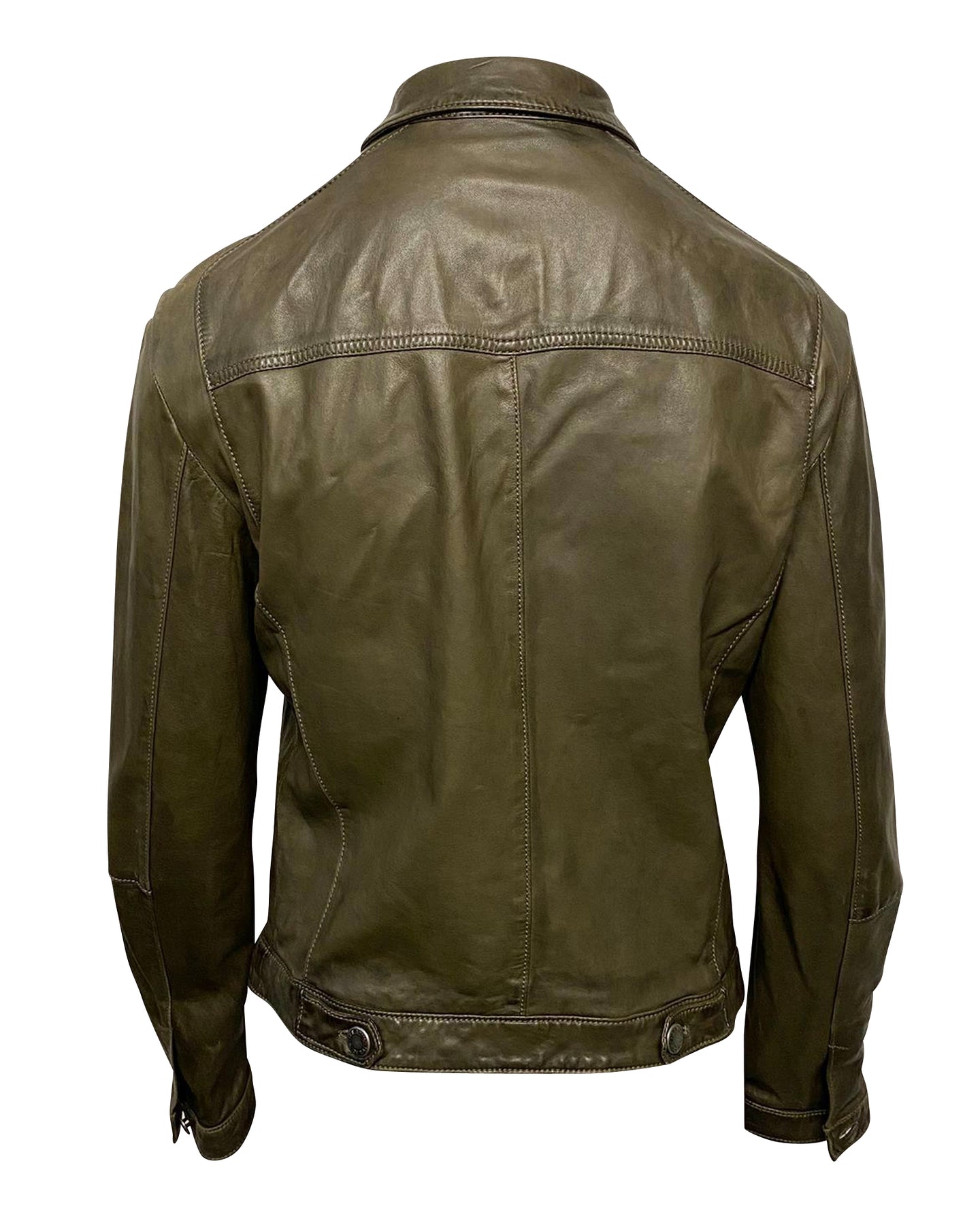 Neil Barrett Jacke aus Leder in Khaki