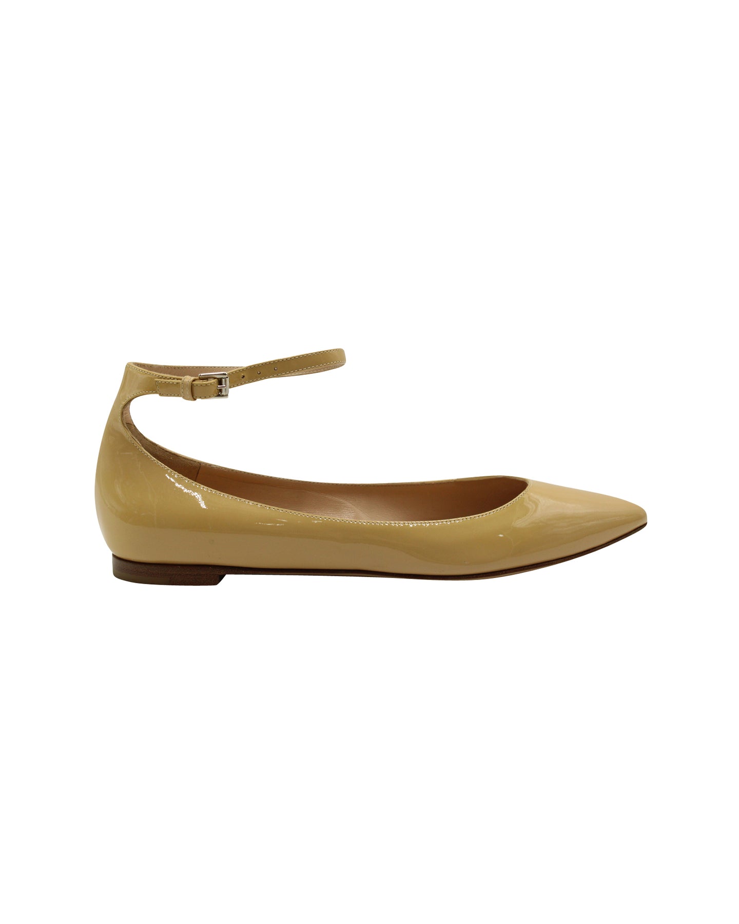 Gianvito Rossi Gia Knöchel Strap Ballerinas aus Lackleder