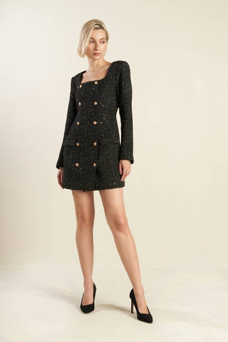 HERZ UNBOUND TWEED MINI Kleid