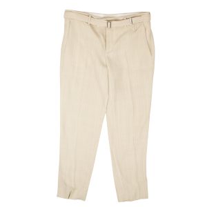 NWT BOTTEGA VENETA Bone grau gewebte formale Hose