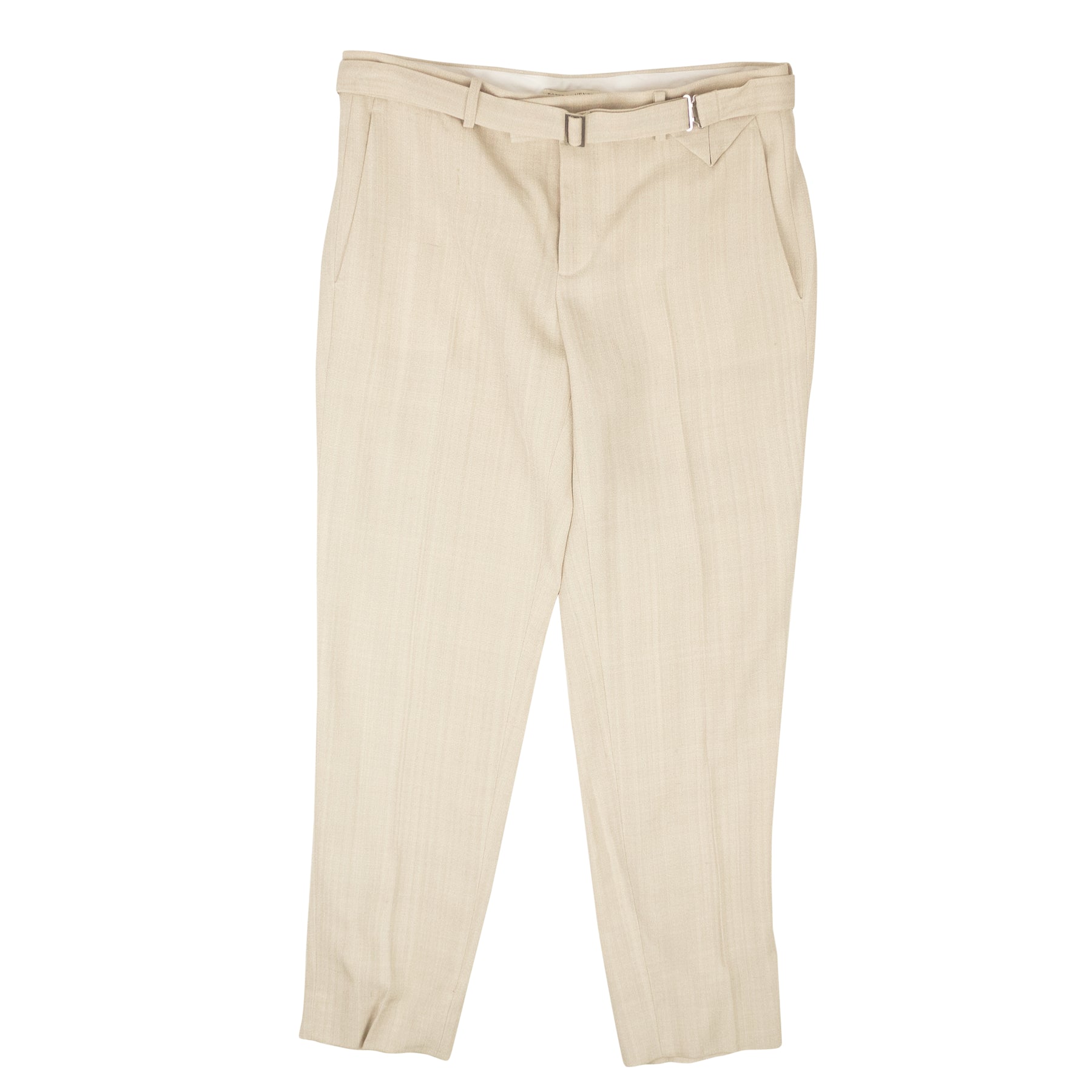 NWT BOTTEGA VENETA Formelle Hose aus gewebtem Knochengrau