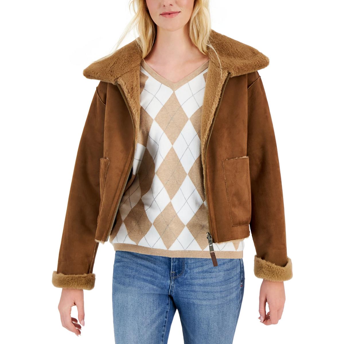 Wildlederimitat wendbar Motorrad Jacke