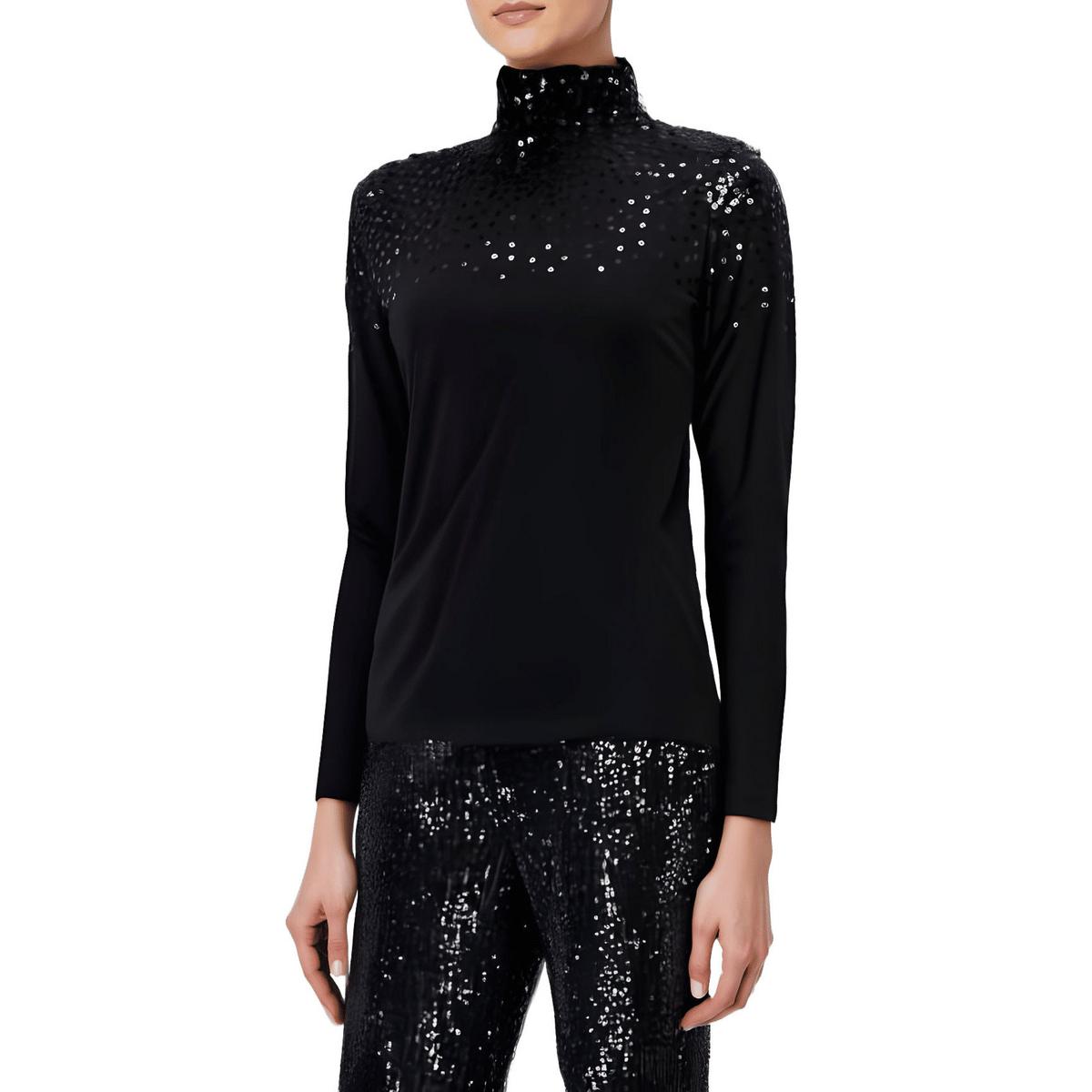 Pailletten Rollkragenpullover